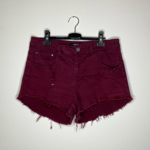 Harlow Jean shorts (wine) - Picture 1 of 2